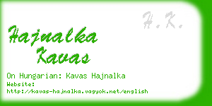hajnalka kavas business card